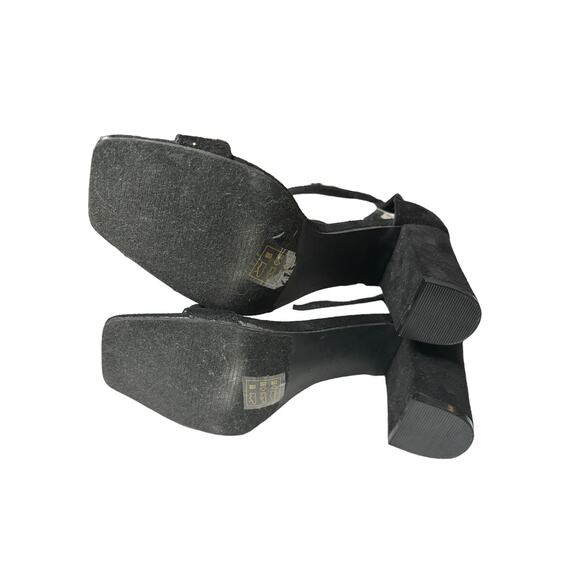 Nicole Miller Carina Heeled Sandal Ankle Strap Chunky Block Open Toe Dressy Sz 9 - Picture 4 of 5